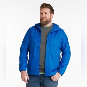 L.L. Bean Men's Blue Waterproof Windbreaker Jacket XL